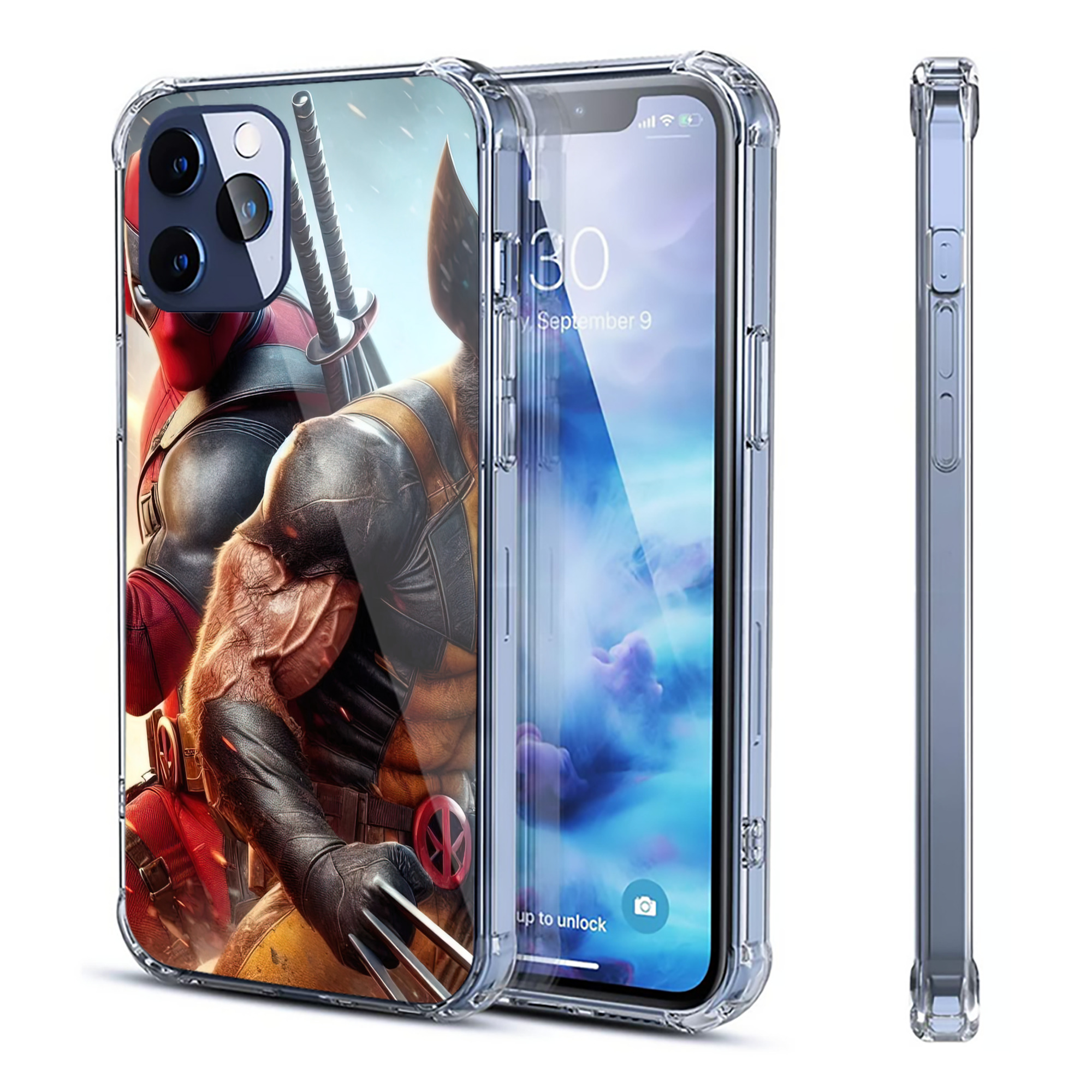 （画像用） Deadpool デッドプール 【iPhone 12シリーズ対応】透明スマホケース（クリアソフトケース）